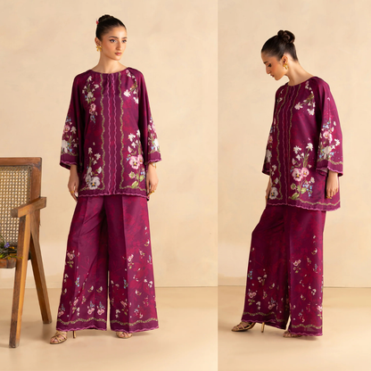 Sapphire - Summer 2PC Lawn Digital Printed Dress - zab1421