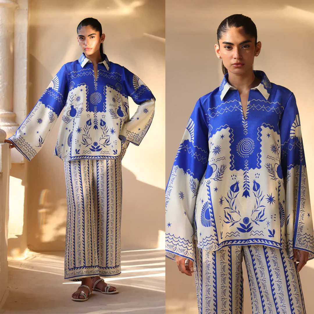 Sapphire - Summer 2PC Lawn Digital Printed Dress - zab1423