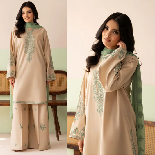 Limelight - Summer-3PC Lawn Embroidered Suit - zab1458