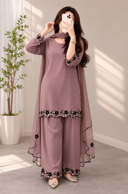 ZAB - Summer-3PC Lawn Embroidered Suit - zab1489