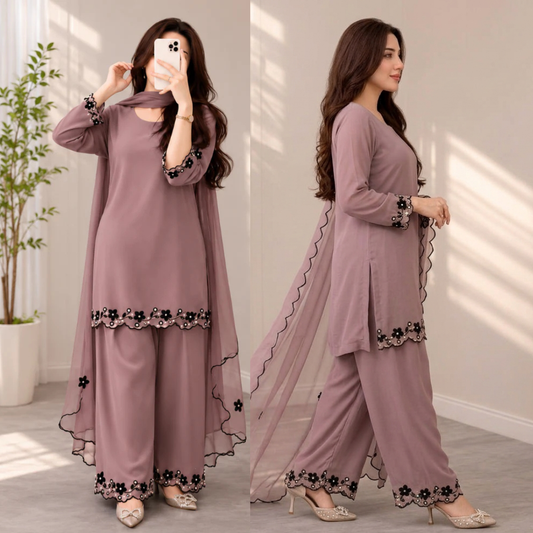 ZAB - Summer-3PC Lawn Embroidered Suit - zab1489