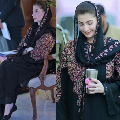ZARA SHAHJAHAN - 3PC Dhanak Embroidered Shirt with Dhanak Embroidered Dupatta and Trouser - zab1555