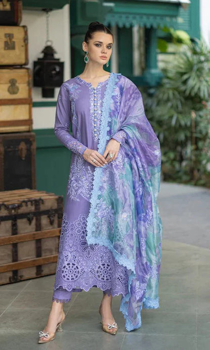 Mushaq - 3PC Chickan Kari Embroidered Lawn Suit. zab908