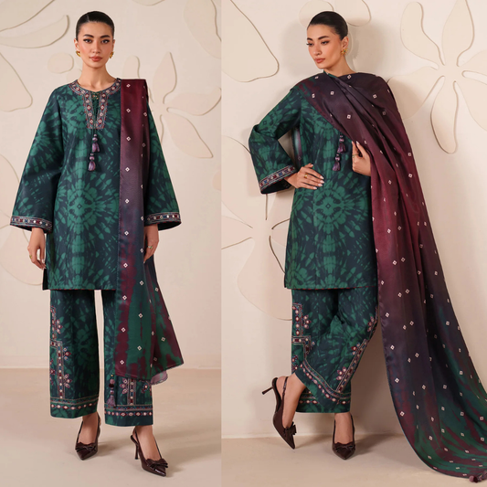 Jazmine - Summer 3PC Lawn Digital Printed Dress - VL1391