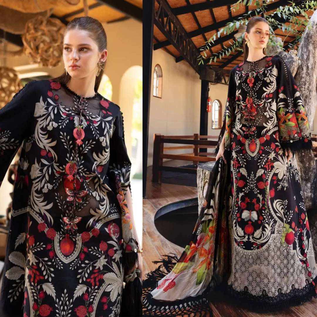 Maria.B - Summer 3PC Lawn Digital Printed Dress - VL1393