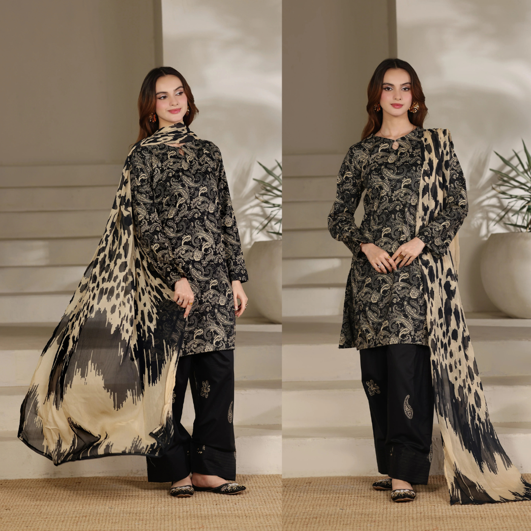 GulAhmed - Summer 3PC Lawn Digital Printed Dress - zab1413