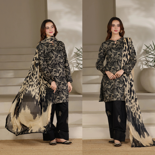 GulAhmed - Summer 3PC Lawn Digital Printed Dress - zab1413