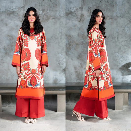 Zab - Summer 2PC Lawn Digital Printed Dress - zab1385