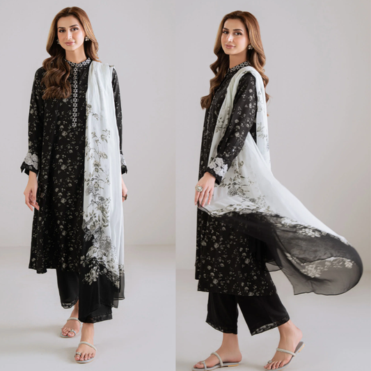 GulAhmed - Summer 3PC Lawn Digital Printed Dress - zab1411