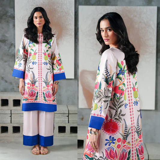 Zab - Summer 2PC Lawn Digital Printed Dress - zab1386