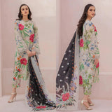 ZAB205 Baroque 3.Piece Digital Printed Lawn Shirt with Monar Dupatta