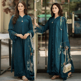 Mushq - 3PC Lawn ChickenKari Embroidered Suit - zab1047