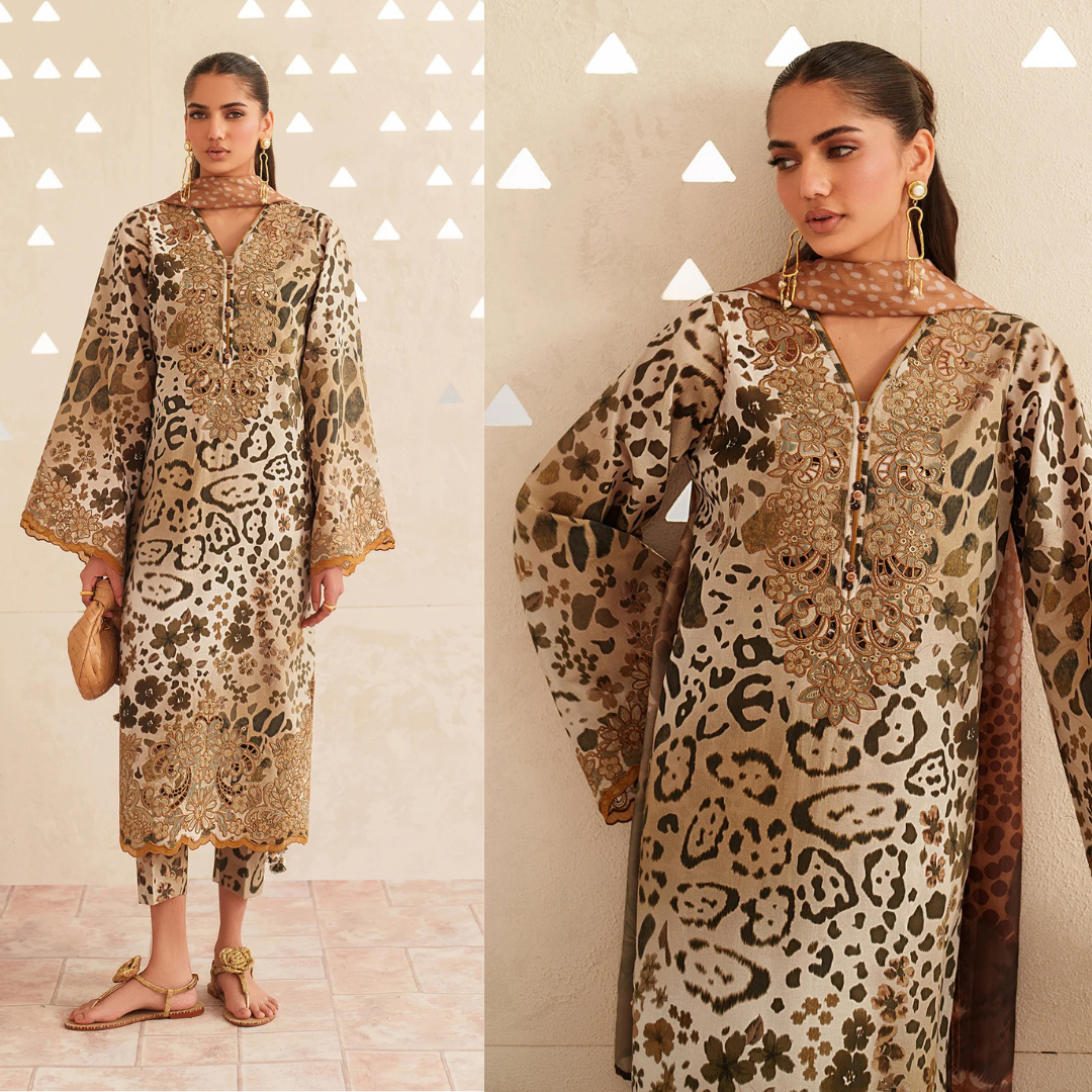 Aneela's - Summer 3PC Lawn Digital Printed Dress - VL1188