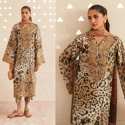 Aneela's - Summer 3PC Lawn Digital Printed Dress - VL1188