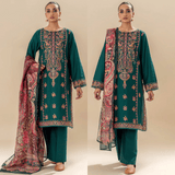 Zara Shahjahan - 3PC Lawn Embroidered Suit - zab1053