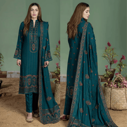 Mohagni - Summer 3PC Lawn Embroidered Suit - zab1101