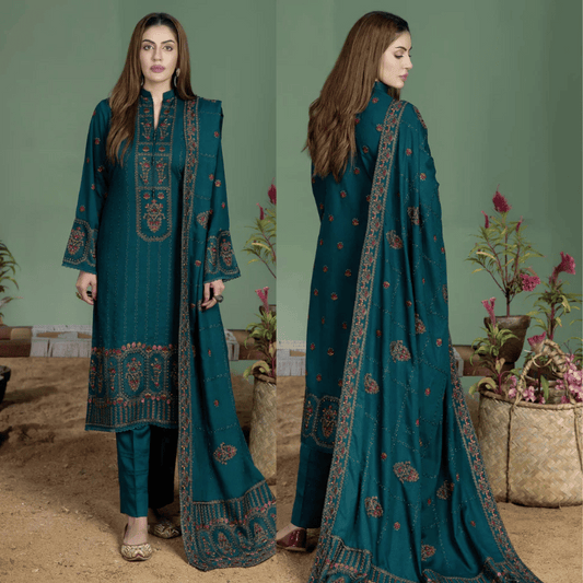 Mohagni - Summer 3PC Lawn Embroidered Suit - zab1101