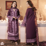 Jade - Winter 3PC Dhanak Embroidered Suit - zab1102