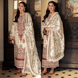 Asim Jofa - Winter 3PC Dhanak Embroidered Suit - zab1103