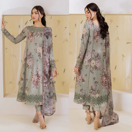 Iznik - Summer 3PC Lawn Digital Printed Dress - VL1394