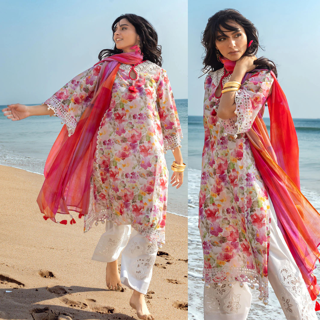 Maria B - Summer 3PC Lawn Digital Printed Dress - VL1389