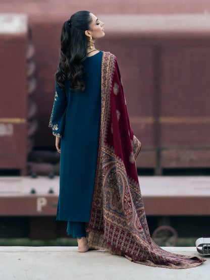 Winter Jazmin 3PC Dhanak Embroidered Suit - zab1255