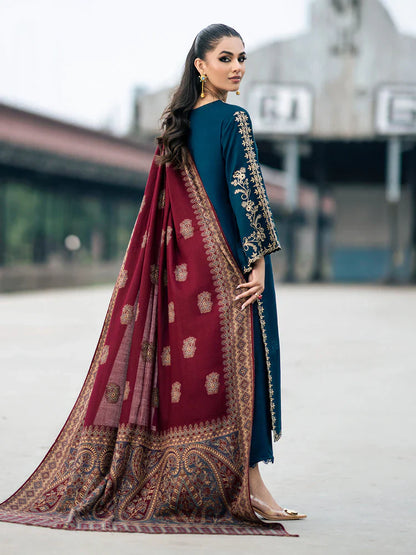 Winter Jazmin 3PC Dhanak Embroidered Suit - zab1255