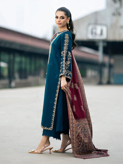 Winter Jazmin 3PC Dhanak Embroidered Suit - zab1255