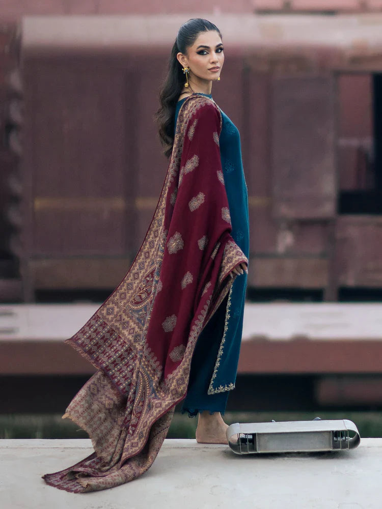 Winter Jazmin 3PC Dhanak Embroidered Suit - zab1255