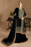 Ansub jahangir Embroidered Velvet 3piece suit - zab974