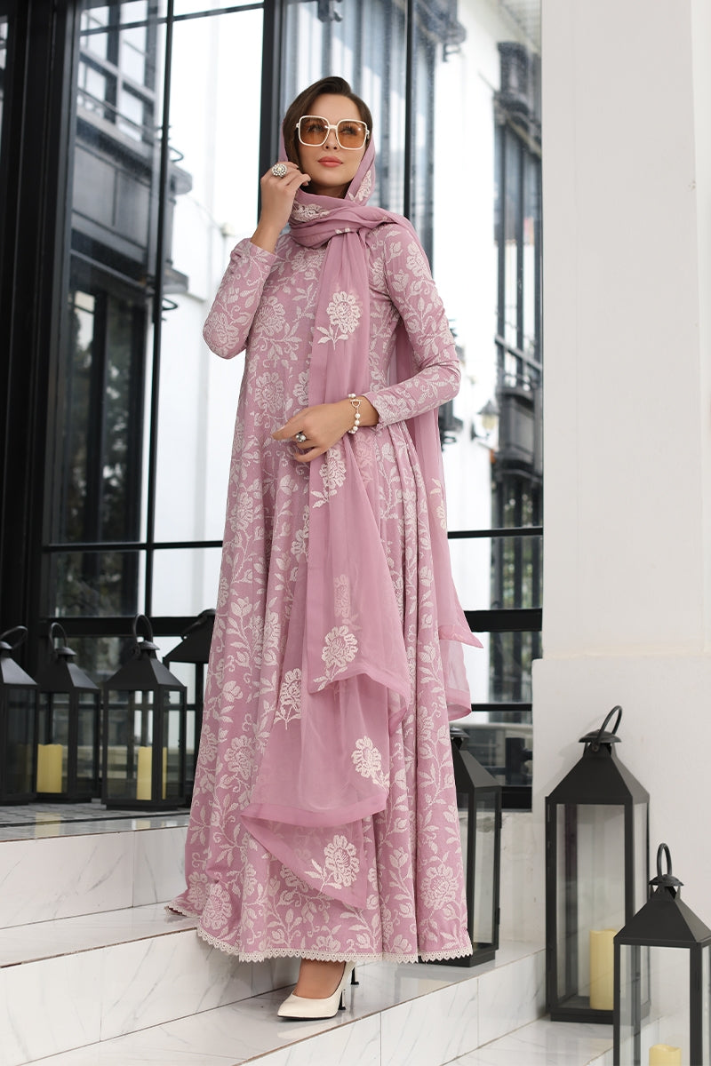 Bareeze - Unstitched 3 piece Dhanak sequence embroidered suit - zab1266