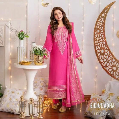 Nishat - 3PC Lawn Heavy Embroidered Shirt - VL1280