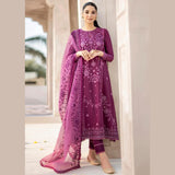 ZAB535 Cross Stitch, unstitched 3 piece lawn embroidered suit