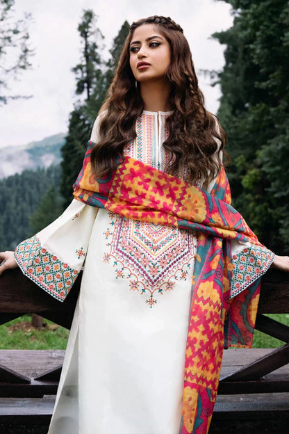zab867 Khadder Fabric Zara Shajahan with Banadoria Digital Print Dupatta