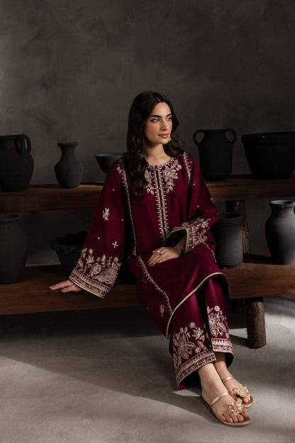 Batik - 2Pc Embroidered Lawn Suite With Fully Embroidered trouser - zab1406