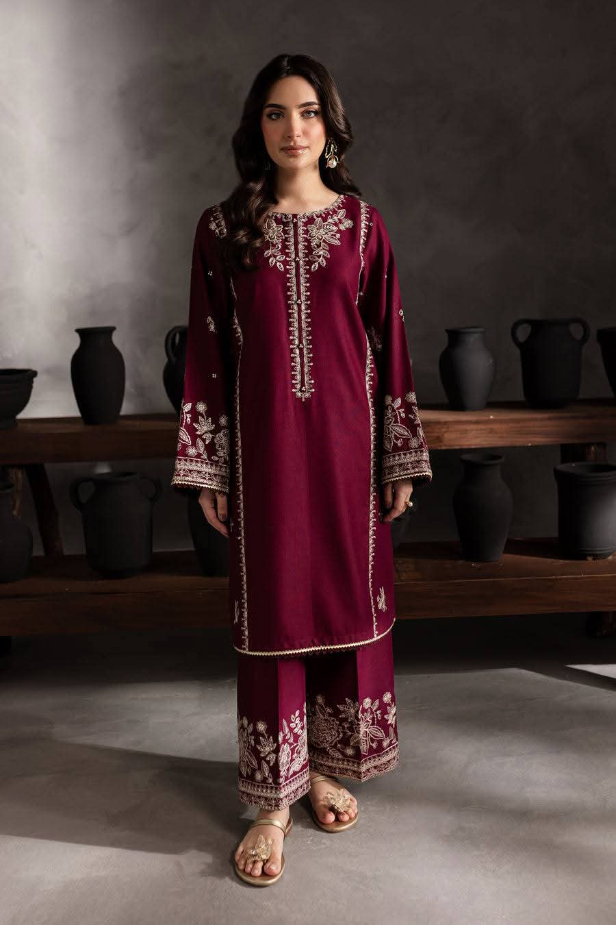 Batik - 2Pc Embroidered Lawn Suite With Fully Embroidered trouser - zab1406