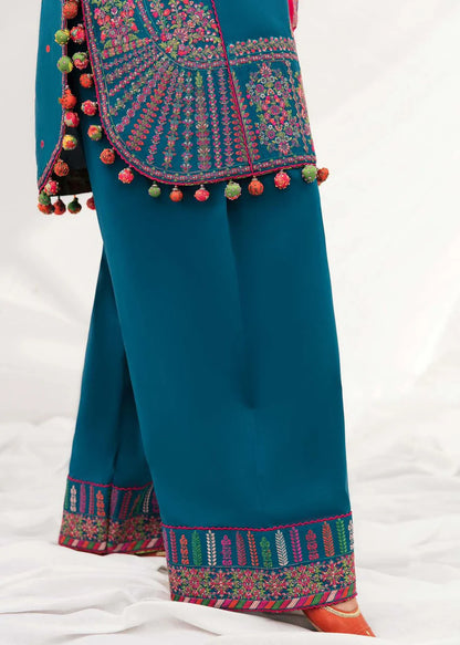 Hussain Rehar Winter Embroidered 3pc Dhanak Suite - zab1223