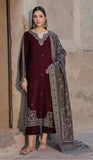 JAZMIN Dhanak Embroidered with Printed wool shawl - zab1224
