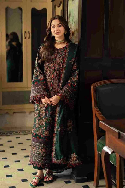 Asim Jofa, unstitched 3 piece Lawn sequence embroidered suit - zab1248