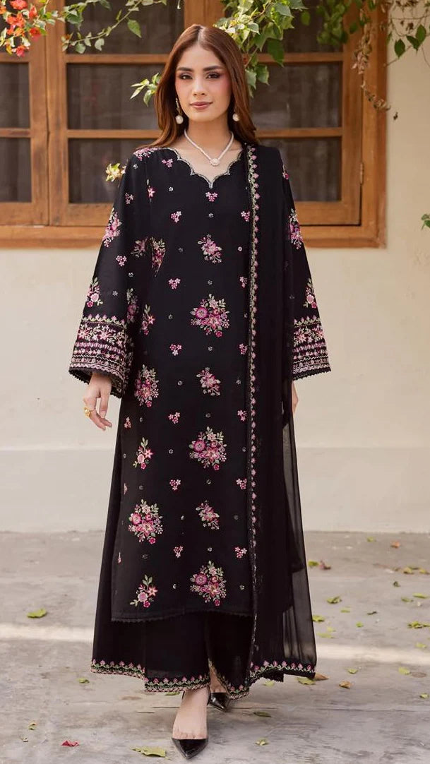 Zara Shahjahan - Lawn 3PC Embroidered Suit - zab1281