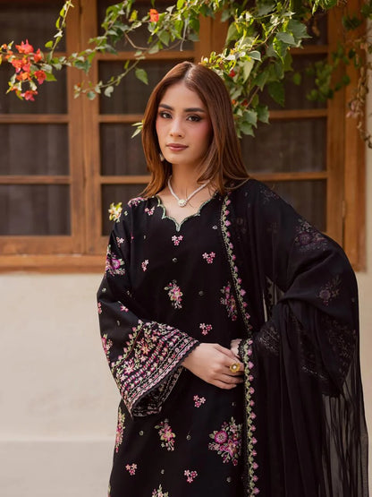 Zara Shahjahan - Lawn 3PC Embroidered Suit - zab1281