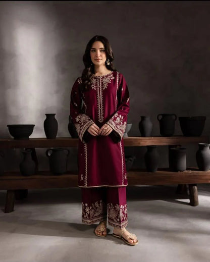 Batik - 2Pc Embroidered Lawn Suite With Fully Embroidered trouser - zab1406