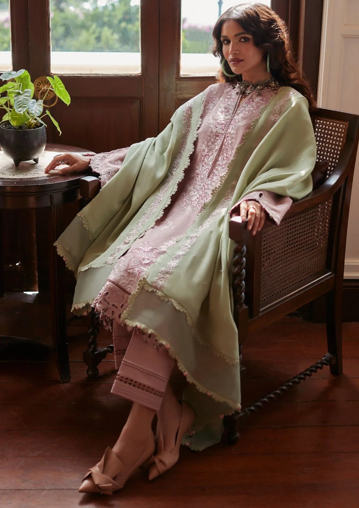 Zaha, unstitched 3 piece embroidered summer suit zab887