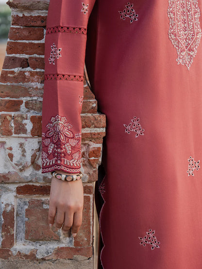 izel - Winter 3PC Dhanak Embroidered Suit - zab1227