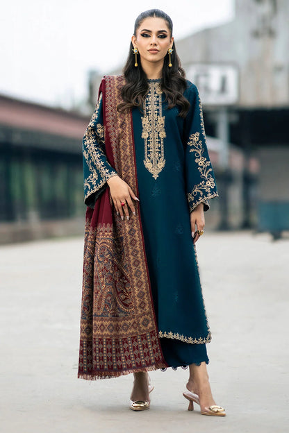 Winter Jazmin 3PC Dhanak Embroidered Suit - zab1255