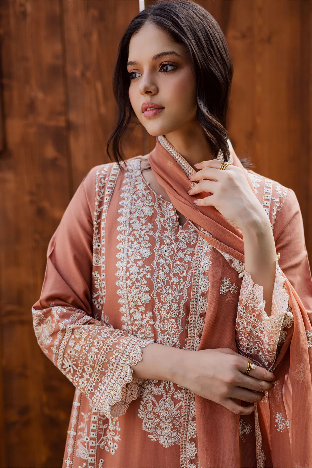Batik -  Summer 3PC Lawn Embroidered Suit - zab1328