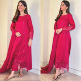 LimeLight - Dhanak 3 Piece Embroidered Dress - zab1243