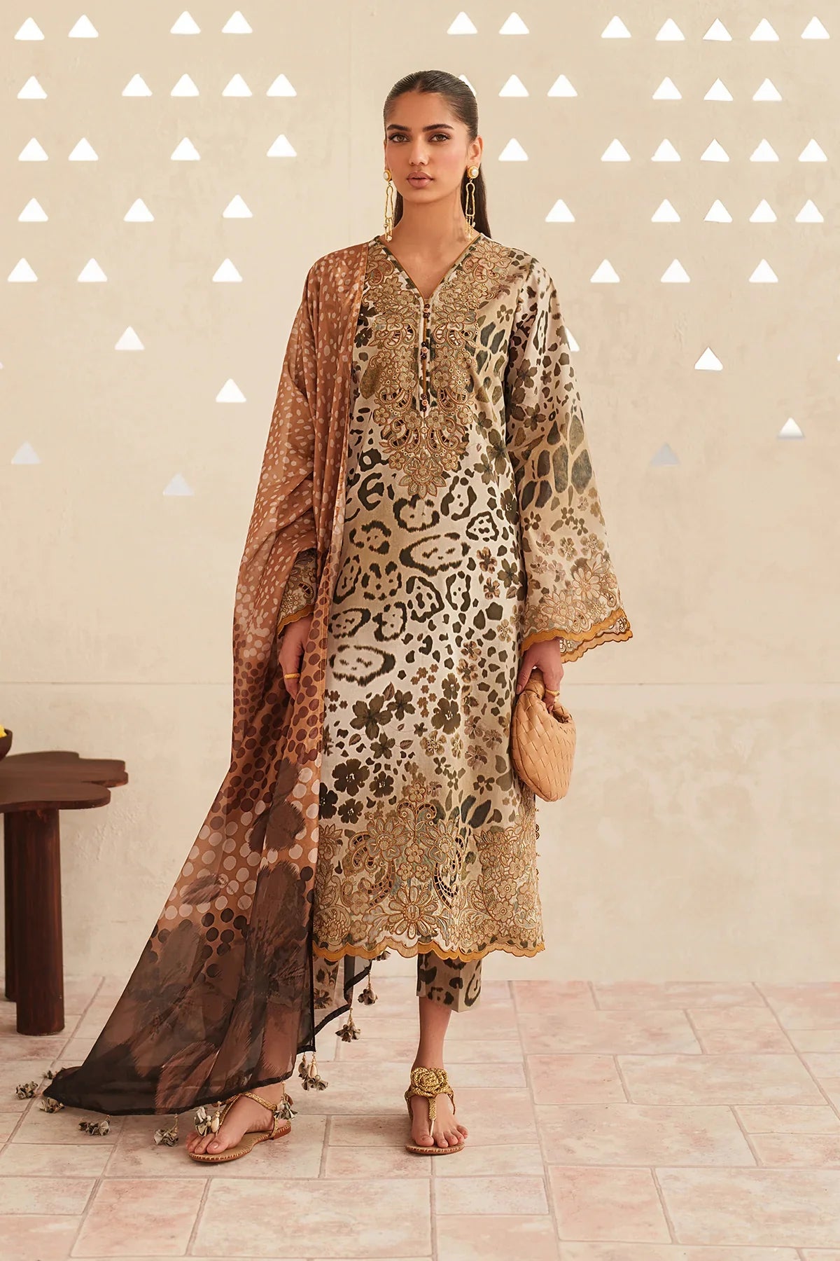 Aneela's - Summer 3PC Lawn Digital Printed Dress - VL1188