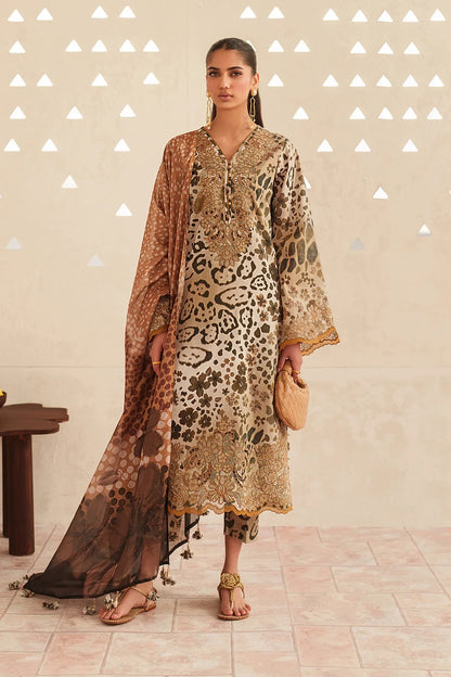 Aneela's - Summer 3PC Lawn Digital Printed Dress - VL1188
