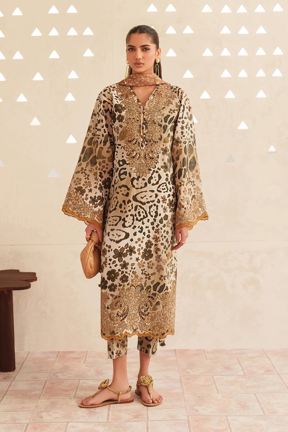 Aneela's - Summer 3PC Lawn Digital Printed Dress - VL1188